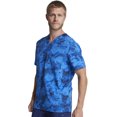 thumbnail image 6 of Dickies EDS Scrubs Top For Men V-Neck Print Plus Size DK866, 5XL, Tie Dye Twist, 6 of 7