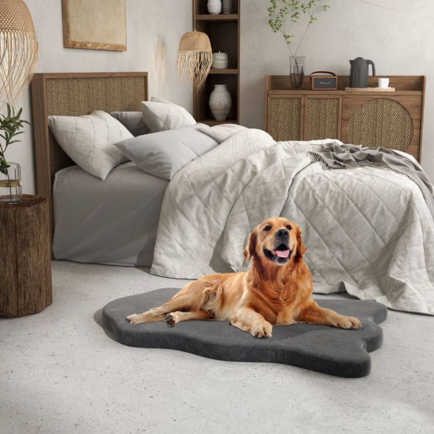 ZHICHUN Orthopedic Memory Foam Dog Bed 43 x 26 Waterproof Pet Bed for Large Dogs