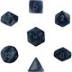 thumbnail image 1 of Juego de dados Chessex poliédricos 7Die Phantom negro wsilver Chessex 60198200, 1 of 1