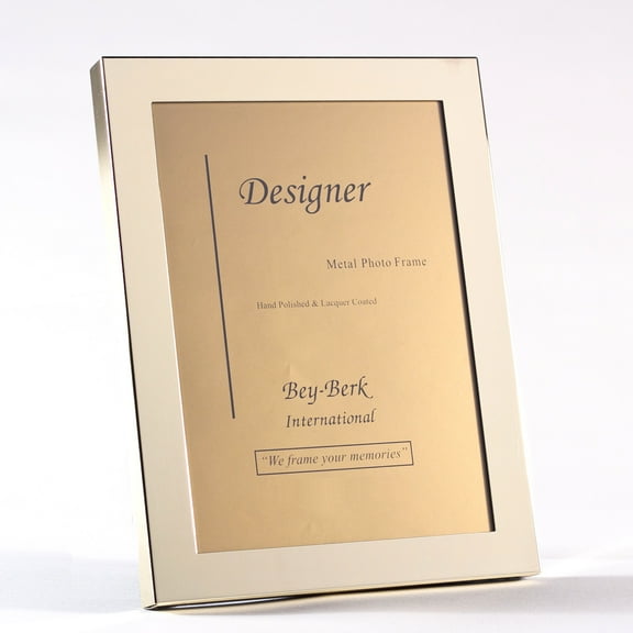 Brass 8"x10" Picture Frame with Easel Back.