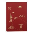 thumbnail image 4 of Unique Bargains 1 Pc Passport Holder Durable Eiffel Tower Airplane Document Holder for Travel Strawberry Red, 4 of 5