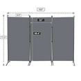 thumbnail image 5 of YASRKML Room Divider, 3 Panel Folding Privacy Screen for Office, Room Divider Screen Freestanding Partition Room Separators Fabric Panel 102"x71.3", Gray, 5 of 6