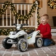 thumbnail image 6 of CIPACHO 6V Kids Electric ATV, 4 Wheels Ride-On Toy, ATV for Kids Ages 4-8, White, 6 of 8