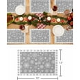 thumbnail image 6 of Christmas Placemats Set of 6 Snowflake Christmas Placemats for Dining Table Geometric Snowflake Gray Table Mat Winter Holiday Home Party Kitchen Table Decorations, 6 of 6