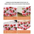 thumbnail image 5 of Strawberry Bed Skirt Queen Size 18" Drop Red Plant Fruit Watercolor Pink Background Ruffled Wrap Around Bed Skirts Adjustable Elastic Bedskirt Dust Ruffle for Queen Size Bed, 5 of 7