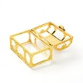 thumbnail image 2 of Plastic Flip Cover Box Candy Jewelry Boxes for Necklace Earring Rectang Gold 6.6x4.1x4cm, 2 of 3