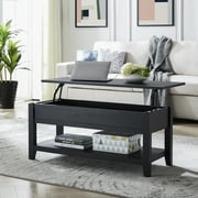 Mainstays Lift Top Coffee Table with Storage Shelf, Blackwood