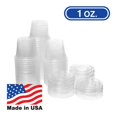 2pcs 1 OZ Clear Plastic Disposable Portion Cups, Jello Shot, Condiment