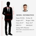 thumbnail image 7 of Beauty-Emily Men's 4-Piece Suit Set with Blazer, Vest, Pants & Strap Clip – Lapel Collar, Two-Button, Flap Pockets, Wedding, Party & Business Formal Wear, 7 of 7