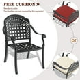 thumbnail image 5 of 9-Piece Cast Aluminum Outdoor Dining Set with Random Color Seat Cushions, 5 of 9