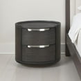 thumbnail image 6 of Osko Nightstand- 2 Storage Drawers- Nickel Trim, 6 of 6