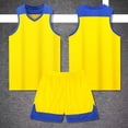 thumbnail image 4 of XINXIAOO Kids Sports Shorts Set Yellow Boys Girls Basketball Outfit 2pc Breathable Lightweight Tracksuit Tank Top Track Shorts For Practice and Competition 4T, 4 of 9