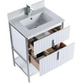 thumbnail image 2 of Fine Fixtures Serenity 24 in. W x 18 in. D x 33.5 in. H Bathroom Vanity in White Matte with White Stone Top in White with Chrome Hardware, 2 of 4