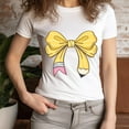 thumbnail image 3 of Yellow Teacher Bow Shirt – Simple Back to School Classroom Graphic Tee , Lavender, 4XL, 3 of 6