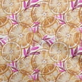 thumbnail image 1 of oneOone Polyester Spandex Orange & Pink Fabric Leaves & Lemon Craft Projects Decor Fabric Printed By The Yard 56 Inch Wide, 1 of 5