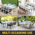 thumbnail image 5 of Jellyfish Coastal Table Cloths for 6 Foot Rectangle Tables, Summer Nautical Starfish Coral Ocean Patio Waterproof Elastic Fitted Tablecloths, Washable Rectangular Table Cover for Camping, 5 of 8