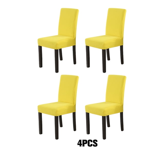 Becaristey 1/2/3 4pcs Wide Application Chair Cover - Dustproof Breathable And Durable Easy lemon yellow 1 Pc