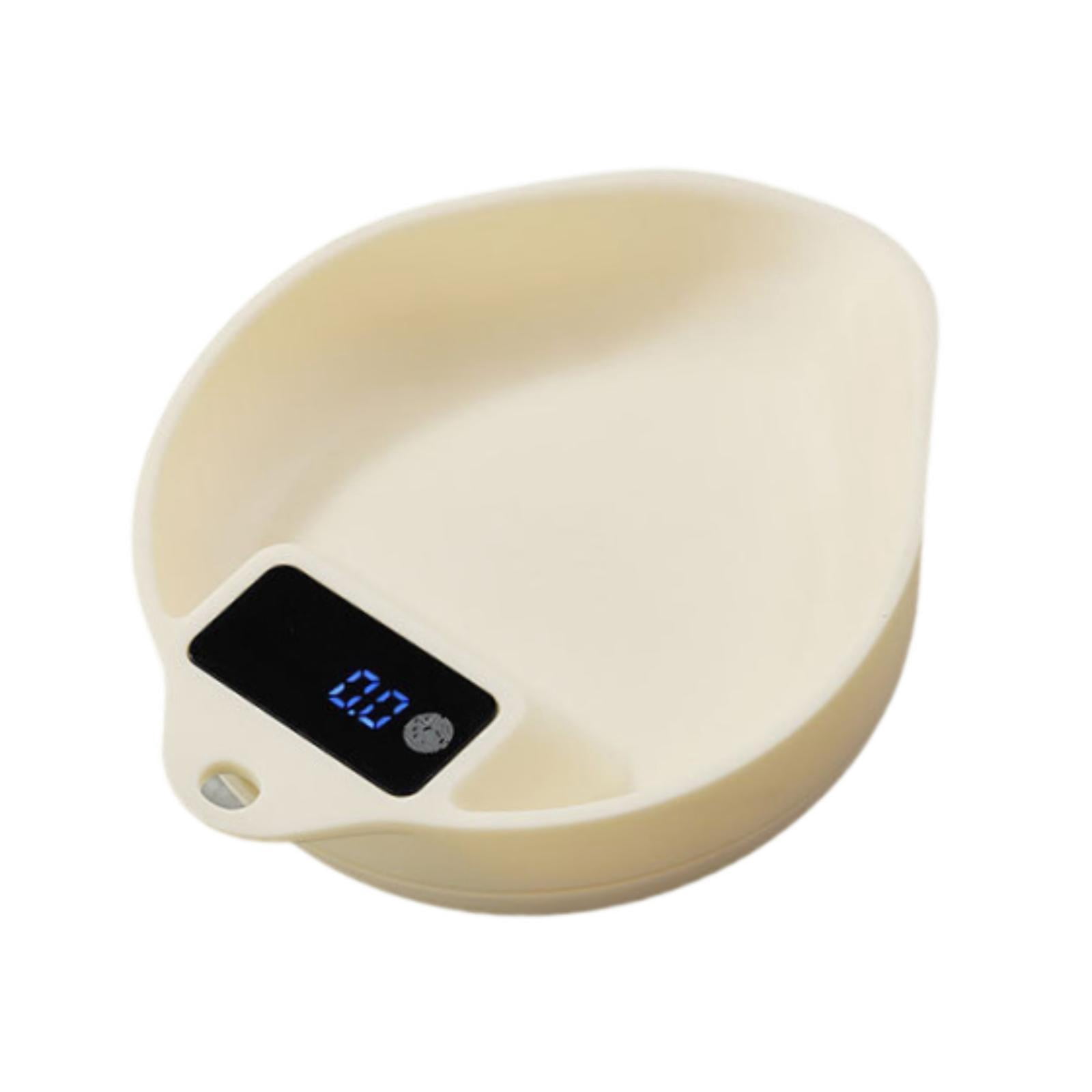 Fiocias Coffee Bean Scale Portable Baking Scales Professional, Non Slip Base, Electronic Beige