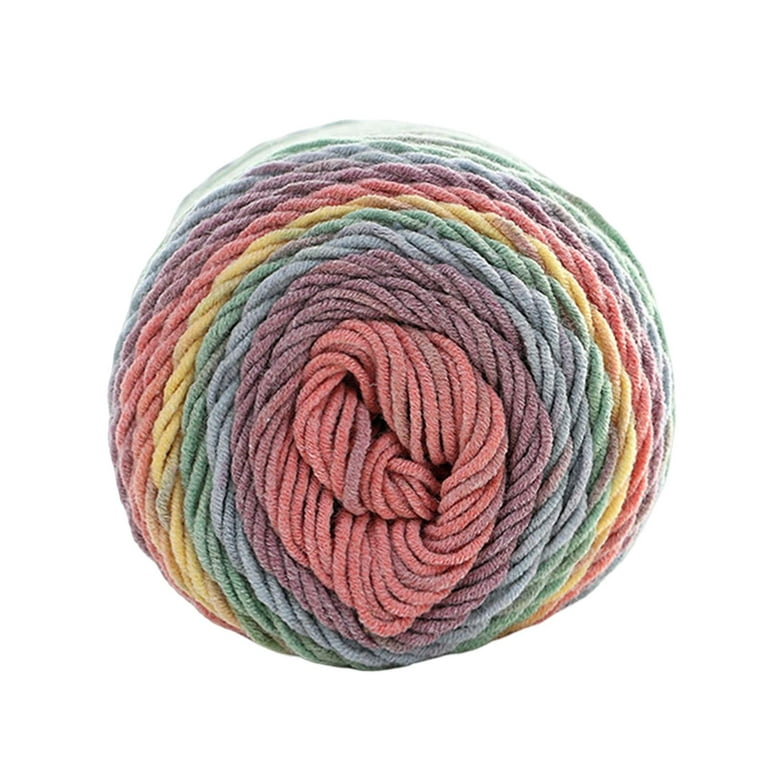 CORHAD 1 Roll 5 Strands of Rainbow Cotton Macrame Cord Cotton Rope Milk  Cotton Yarn Color Yarn Crochet Yarn Rainbow Yarn for Crocheting Gradient  45%