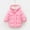 Pink, variant on IVEYRTF Winter Childrens Medium Length Thickened Warm Jacket for Boys and Girls Hooded Long Sleeve Coat Cold Weather Outerwear Kids Puffer Coat(Pink,7 Years)