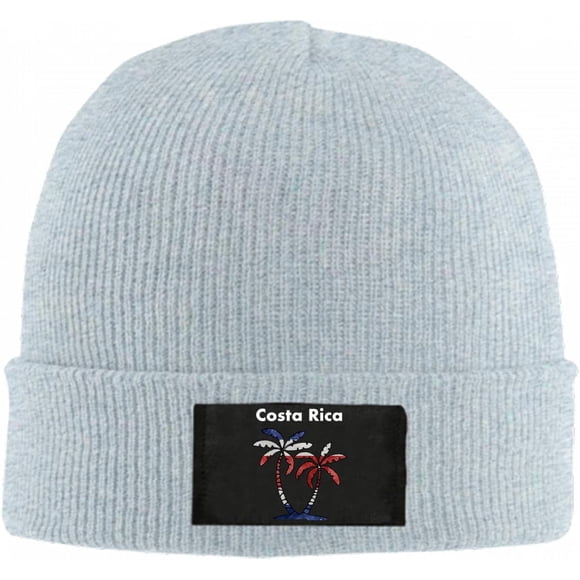 Funny Costa Rica Beanie Hat for Women Men Winter Hat Cuffed Winter Beanie Warm Skull Cap Plain Knit Hat Cap