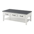 thumbnail image 1 of Martin Svensson Home Del Mar 3 Drawer Coffee Table White and Grey, 1 of 5
