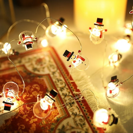 

2 Meters6.6Ft 20LEDs Snowman Design String Constant Bright& Flash Mode IP42 Resistance 3 * AA Cell Operated for Christmas Xmas Party Home Decoration Present Gift