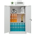 thumbnail image 4 of File Cabinet with Lock, Seizeen Steel Storage Cabinet for Tool Home Improvement, Black Garage Storage Cabinet with Doors and Shelves for Office Warehouse, 4 of 13