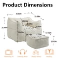 thumbnail image 5 of Homefun Bean Bag Chair for Adults & Kids -Plush Lounger Memory Foam Lazy Sofa Ottoman Durable for Patio/Living Room, 5 of 8