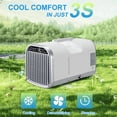 thumbnail image 5 of TEKAMON Portable Air Conditioner, 4400BTU 330W Power Camping Tent AC, 26lb Compact & Lightweight Fast Cooling Air Conditioner Dehumidifier for Car, Pets, Camp or Home Use, Silver White, 5 of 10