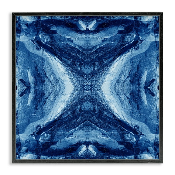 Stupell Industries Rustic Mirrored Motif Abstract Painting Black Framed Art Print Wall Art, 12 x 12