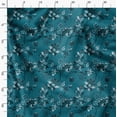 thumbnail image 3 of Soimoi Florals Print,Cotton Cambric, Quilting Fabric Sold by The Yard 42 Inch Wide, Medium Weight Cotton Fabric, SewingSupplies, Dark Teal Blue, 3 of 6