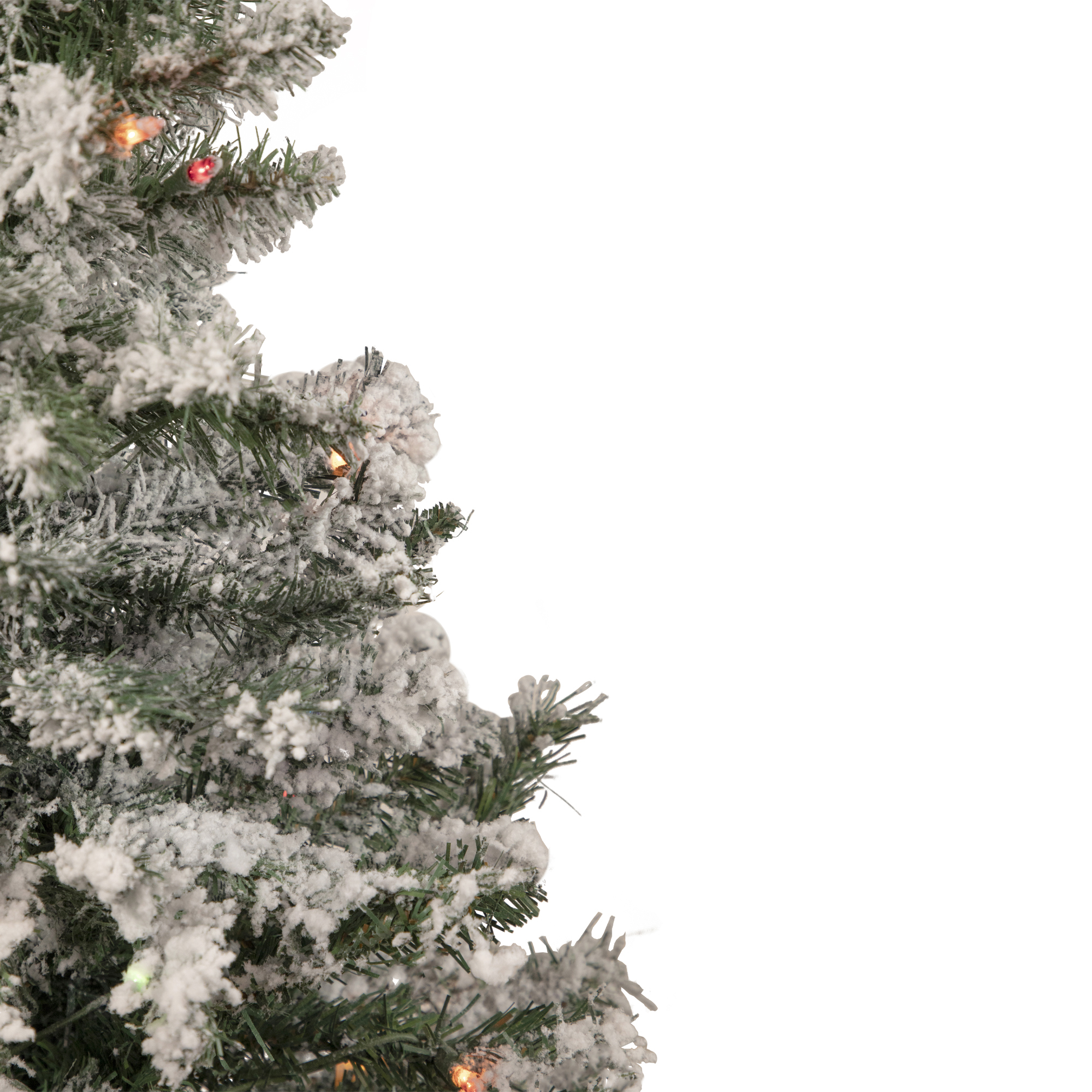 Northlight 3' Prelit Artificial Christmas Tree Medium Heavily Flocked - Multicolor Lights