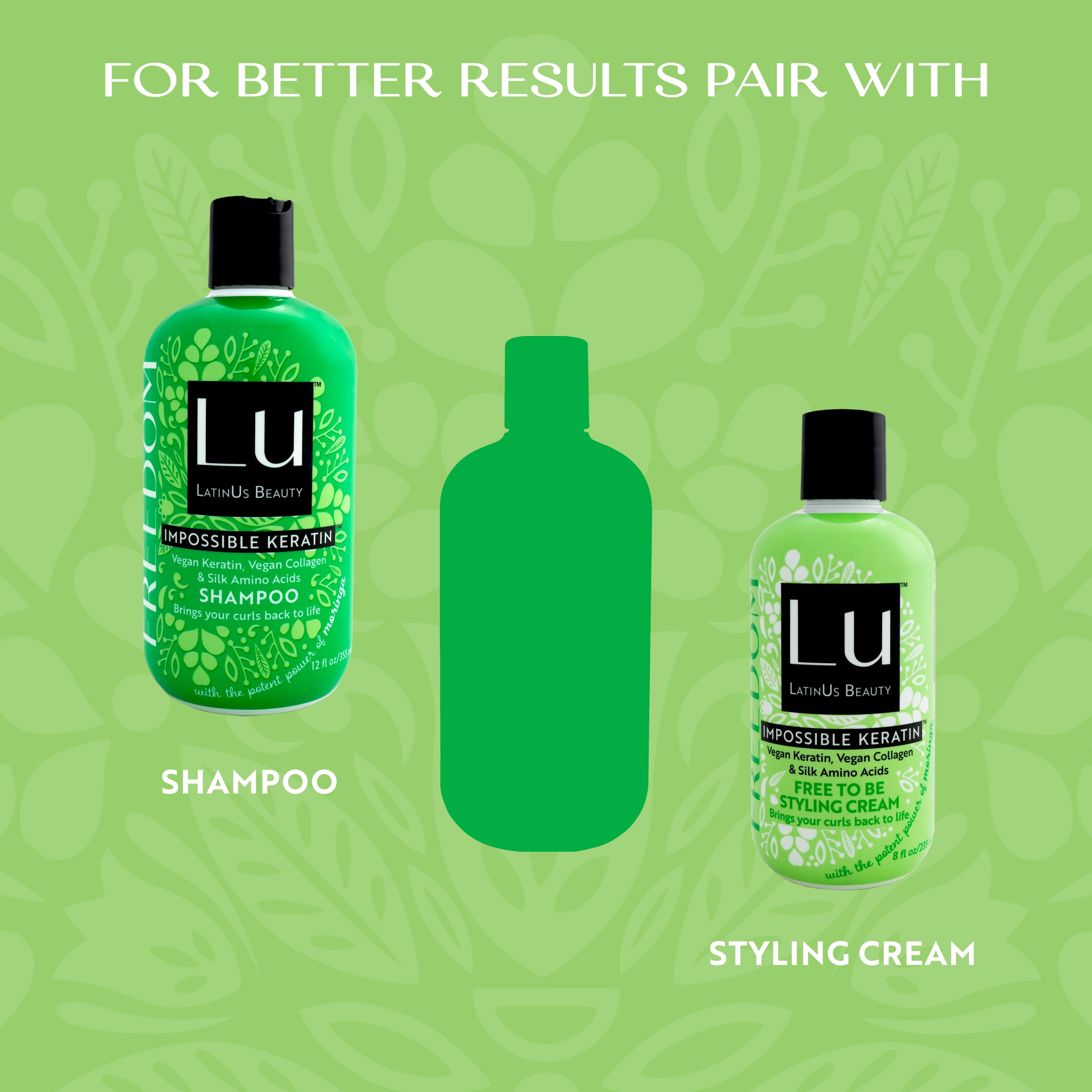 Lu by LatinUs Beauty Freedom Shampoo, Waves and Volume, 12 fl oz