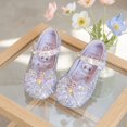 thumbnail image 4 of Meckior Toddler Girls Glitter Mary Jane Shoes Little Kids Low Heel Wedding Party Princess Dress shoes for Little Kids, 4 of 7