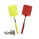 thumbnail image 1 of 2 Pieces Fly Swatter, Extendable Fly Swatter Lightweight Manual Swat Pest Control, Adjustable Length 27 to 72 cm, Adjustable Stainless Steel Telescopi, 1 of 4