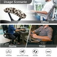 thumbnail image 7 of FKELYI Brown Cow Print 4 Pcs Office Chair Slipcovers Set with Armrest Covers Washable Breathable Swivel Boss Chair Protector Removable Anti-Dust Decoration for Armchair, 7 of 7