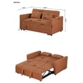 thumbnail image 5 of 55" Convertible Sleeper Sofa Bed,Modern Boucle 3 in 1 Sleeper Sofa Couch Bed with 2 Pillows and Adjustable Backrest,2-Sater Sofa for Living Room, Bedroom,Light Brown, 5 of 9