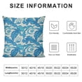 thumbnail image 5 of BANET Aqua Throw Pillow Cushion Cover, Veins Swirls Ivy Inspired Image Print, Decorative Square Accent Pillow Case 18x18in, 5 of 5