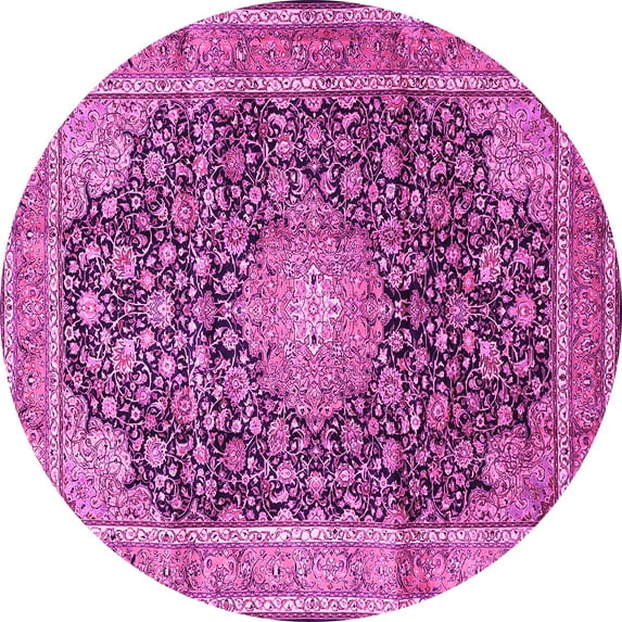 Ahgly Company Indoor Round Persian Pink Traditional Area Rugs, 5' Round