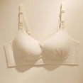 thumbnail image 2 of Sentmoon Woman's Bra Sport Bra Wireless Lace Panel Bra Breathable Soft Stretch Seamless Comfort Lift Support Adjustable Straps Solid Color Lightweight Everyday Bra for Daily Wear and Lounge, 2 of 9