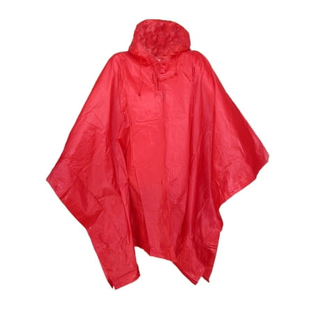 - Size one sizeOne Size Vinyl Hooded Rain Poncho