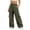 Army Green, variant on Women Baggy Cargo Pants Streetwear Parachute Pants High Waist Adjustable Straight Wide Leg Joggers