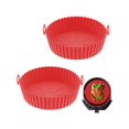 thumbnail image 1 of Air Fryer Silicone Pot, Silicone Air Fryer Liners, Air Fryer Accessories, Replacement Disposable Parchment Paper Liners For Cooking, 1pc Black, 1 of 4