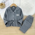 thumbnail image 2 of TBWNWG Girls Sleepwear & Robes Kids Long Sleeve Button Down Pajamas Set for Winter Comfort Loungewear,Size 4-5 Years, 2 of 4