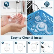 Nasal Aspirator for Baby, Electric Baby Nose Booger Sucker with 9 Levels Suction, Night Light and 10 Nursery Rhyme Soothing Function, Electric Nose Suction for Baby Toldder Child with 3 Silicone Tips