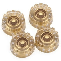 Imperial Inch Size Knurled Control Speed Knobs for USA Made Les Paul Style Electric Guitar Set of 4 Gold
