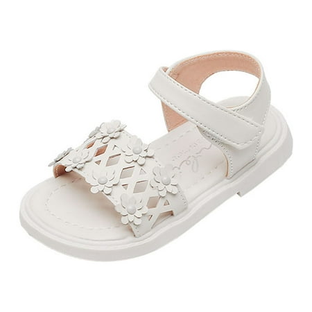 

ZRBYWB Girls Sandals Open Toe Mesh Design Sandals Flat Sandals Summer Dress Shoes Princess Shoes Casual Beach Shoes Summer Shoes