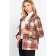 thumbnail image 3 of Notched Collar Plaid Jacket, 3 of 5