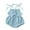 Blue, variant on Hirigin Infant Baby Girl Summer Romper Clothes 6 12 18 24 Months Solid Color Tied Strap Sleeveless Playsuit Jumpsuit Bodysuits